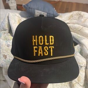 Black Cap with Gold Embroidery